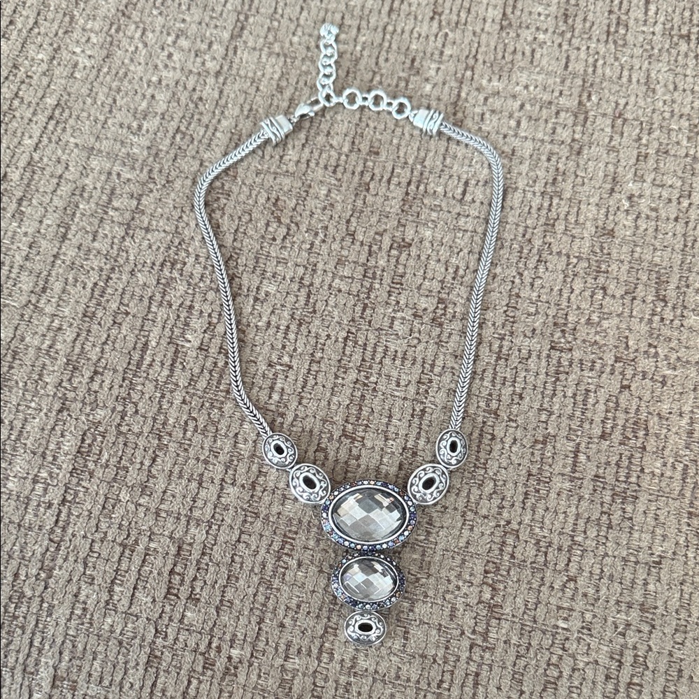 Brighton Venus Elegant Silver Necklace with Crystal Accents